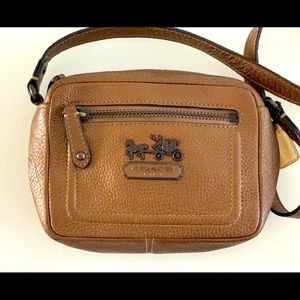 Coach Mini Square leather Bronze Purse